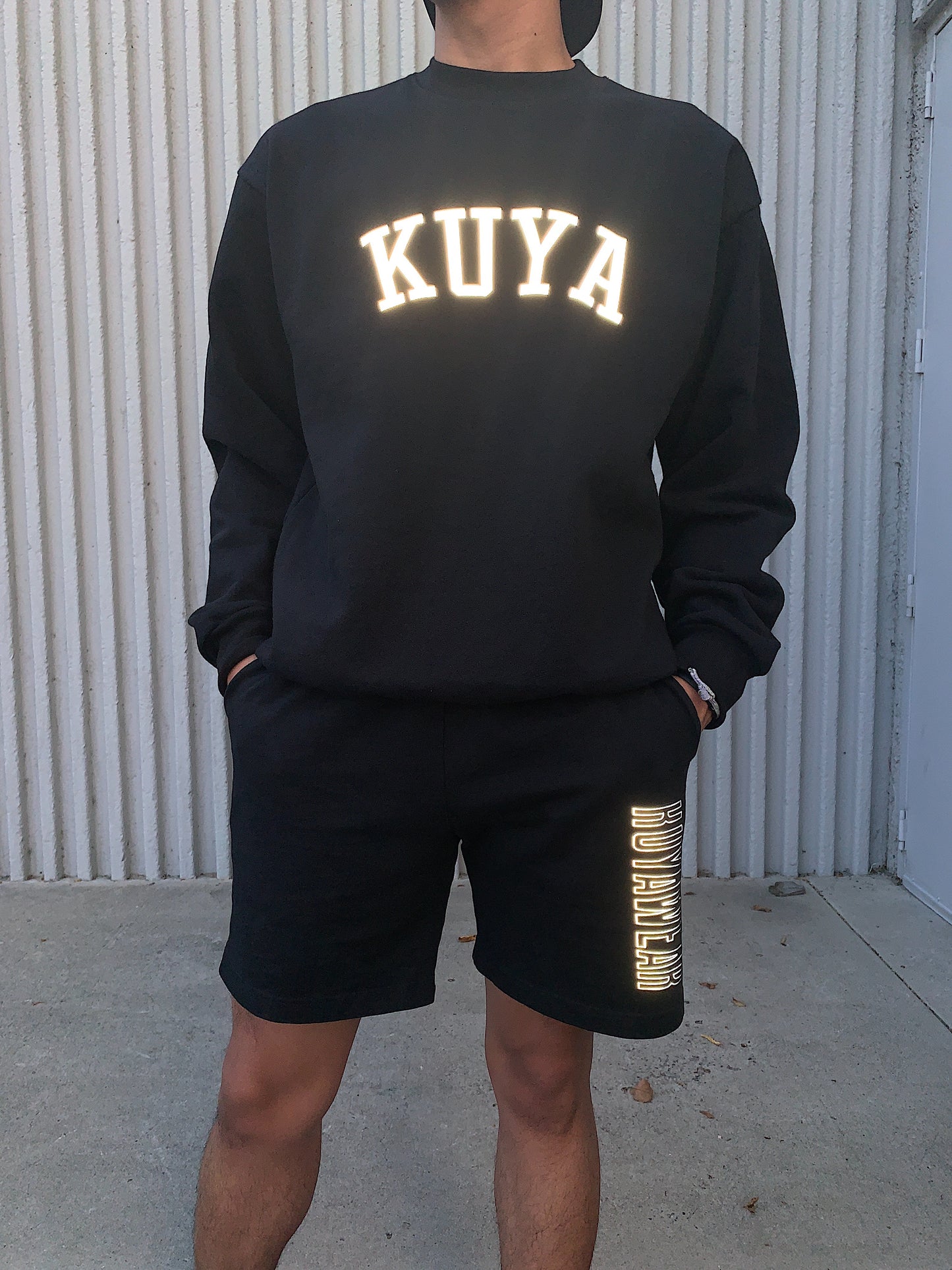 Kuya Reflective Crewneck Sweater (Black)