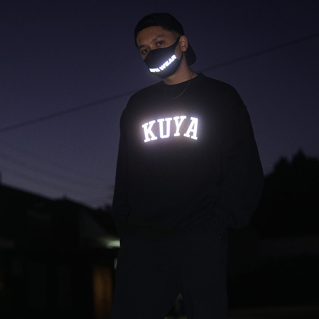 Kuya Reflective Crewneck Sweater (Black)