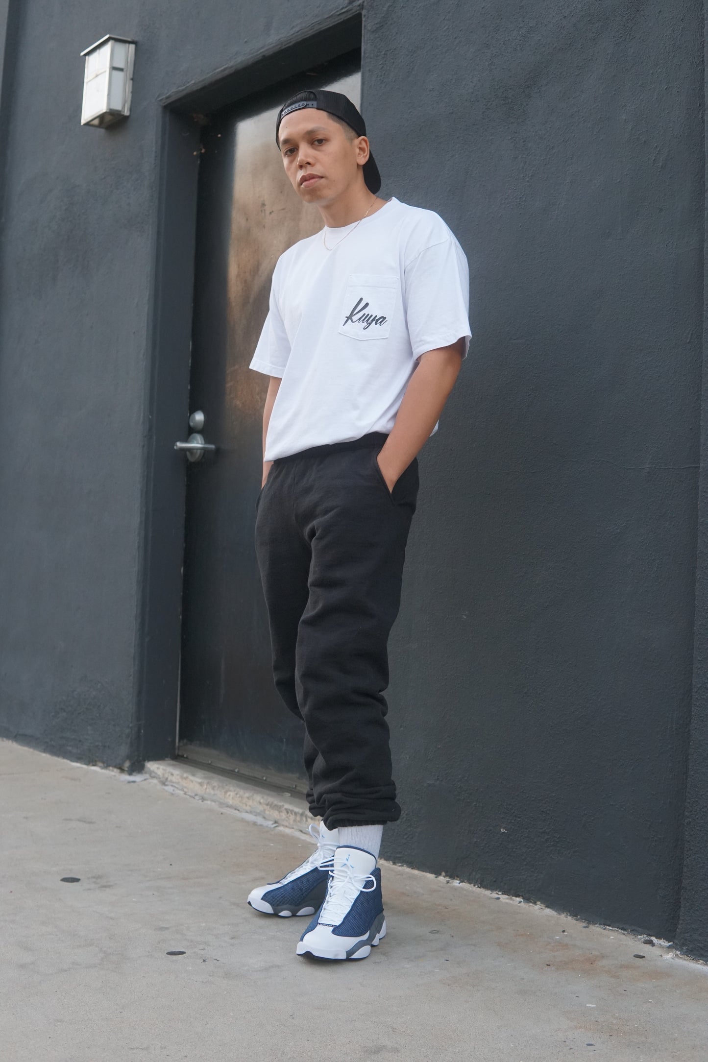 Kuya Script Pocket Tee (White)