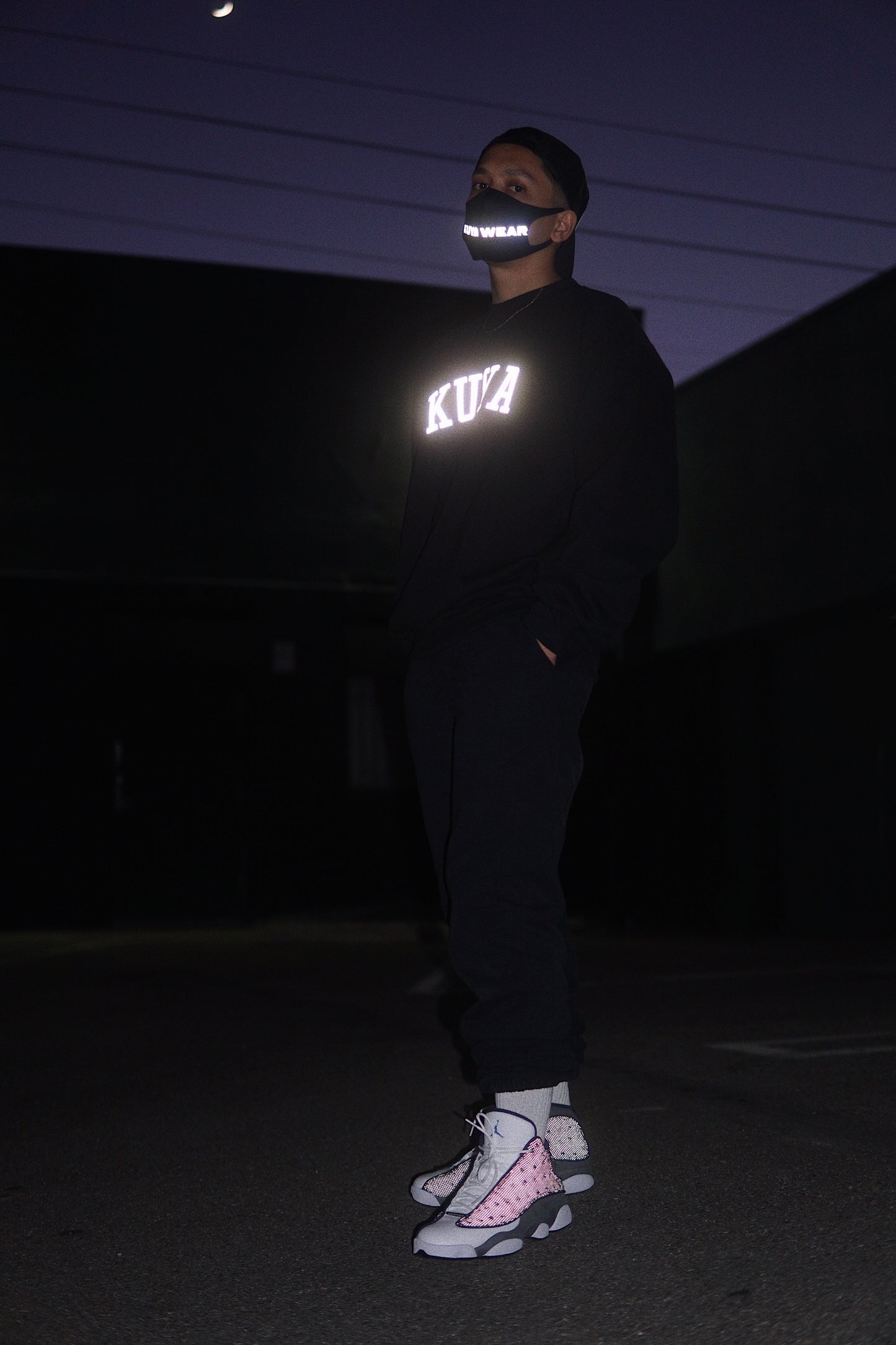 Kuya Reflective Crewneck Sweater (Black)