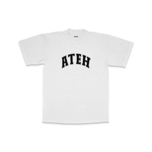 Kids Ateh Collegiate T-Shirt (White)