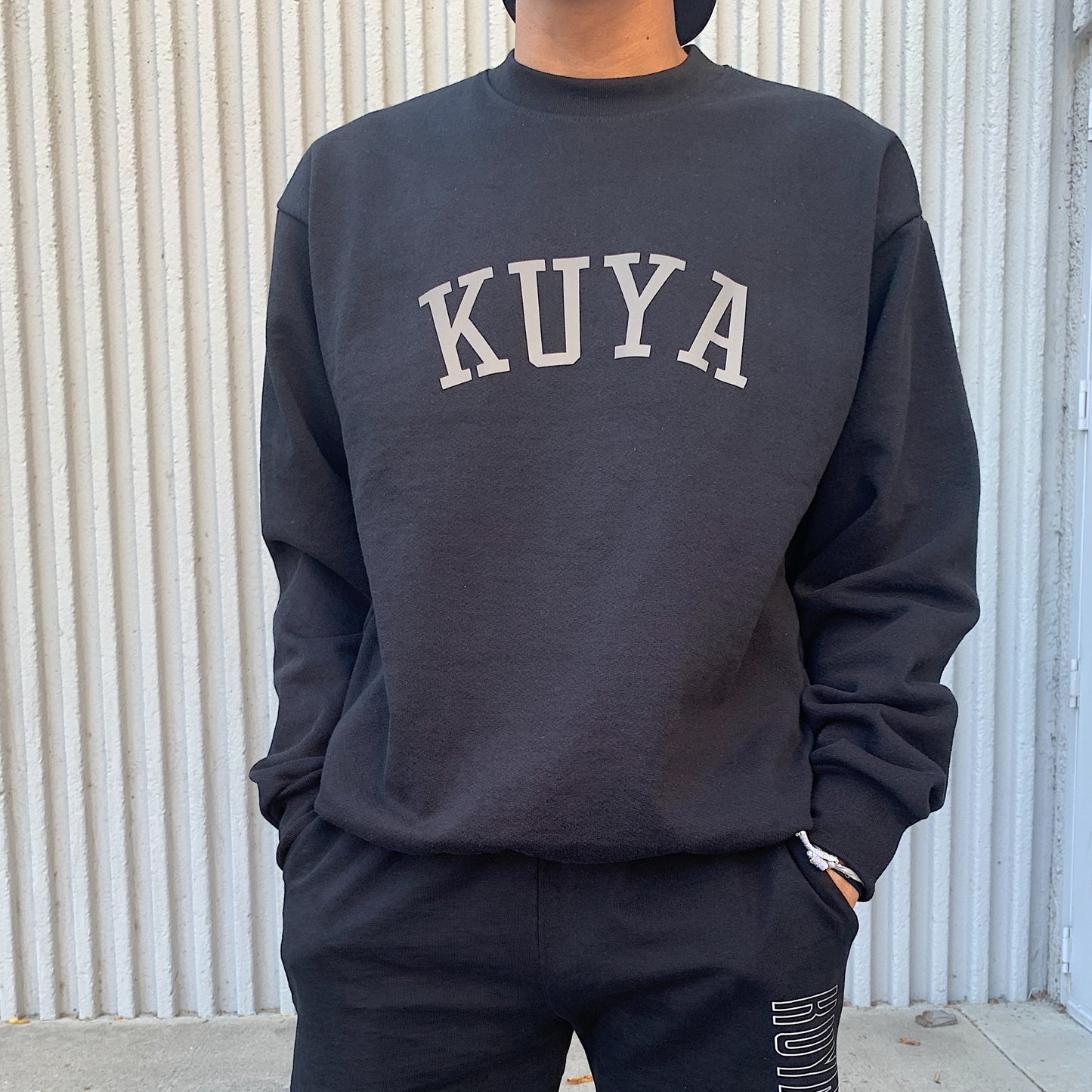 Kuya Reflective Crewneck Sweater (Black)