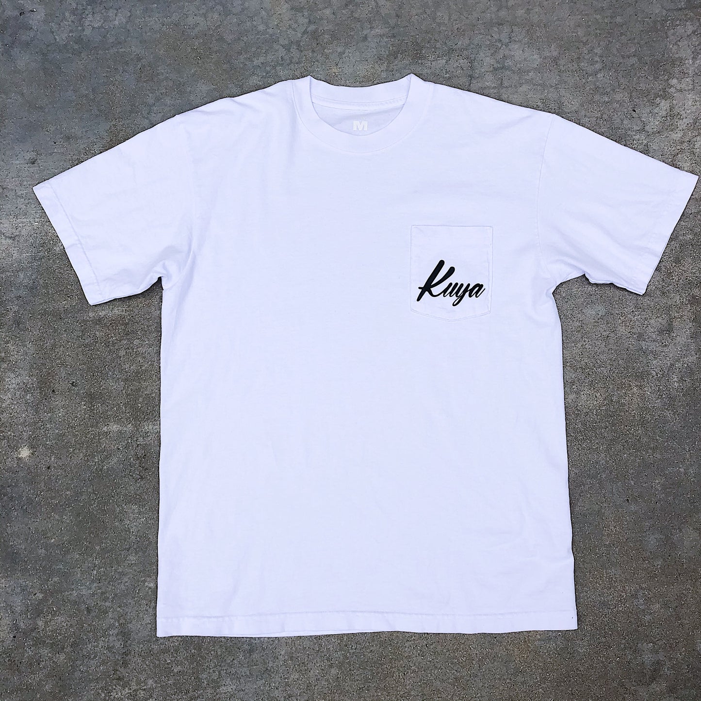 Kuya Script Pocket Tee (White)