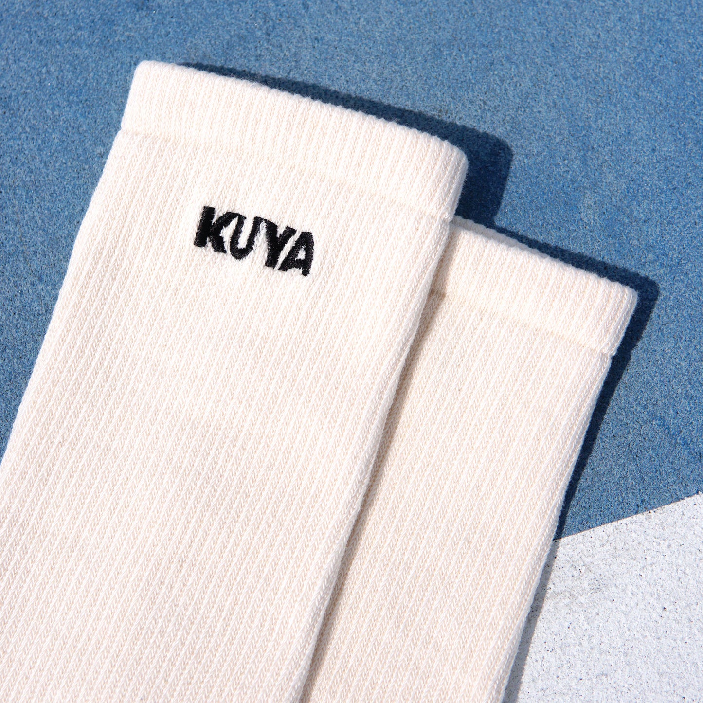 Kuya Embroidered Socks (Cream)